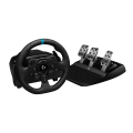Logitech G923 Racing Wheel and Pedals, TRUEFORCE Feedback, Responsive Driving Design, Dual Clutch Launch Control, Genuine Leather Steering Wheel Cover, for PS5, PS4, PC, Mac. 