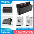 TELESIN Endurence Battery For GoPro Hero 12 11 10 9 1750 mAh Battery 3 Slots TF Card Battery Storage Charger Box For Gopro 12.