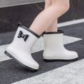 Kids Rain Boots Bowknot Princess Girl's Boot PVC Waterproof Non-slip Rubber Boots for Children Outdoor Toddler Water Shoes 장화. 
