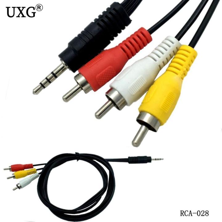 Audio%20Video%20AV%20Cable%20Wire%20Cord%203.5mm%20Jack%20Plug%20Male%20to%203%20RCA%20Adapter%20-%20Image%204