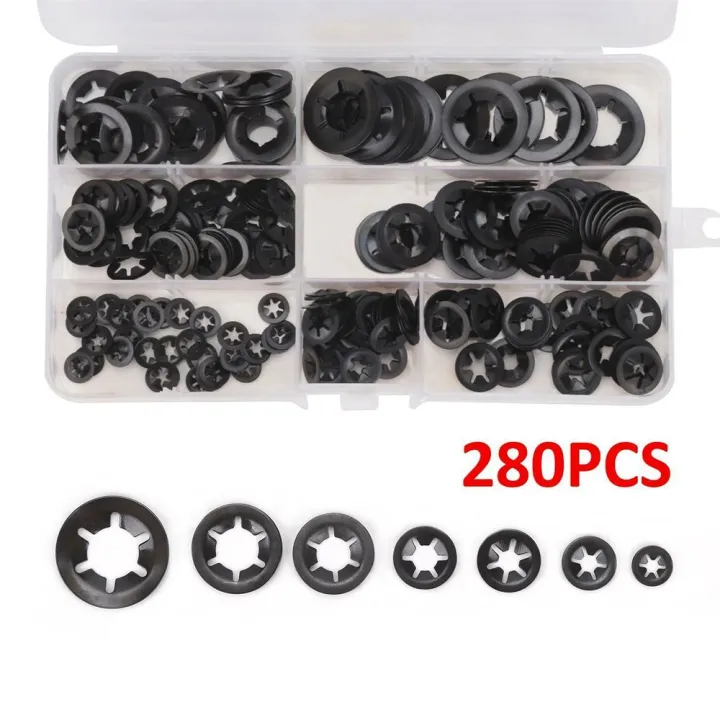 20-Piece Pushnut Washers - 7/16-Inch Zinc Plated Steel Fasteners For DIY & Repair