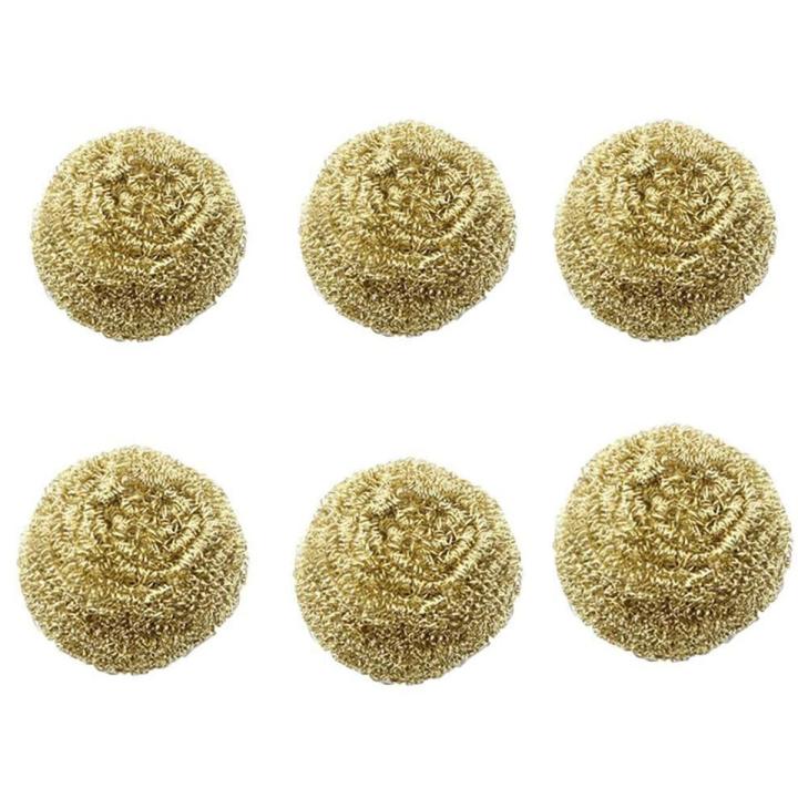 6 Packs Solder Tip Cleaning Brass Wire Replacement Cleaning Copper Wire for Soldering Station Tip Cleaner - gold
