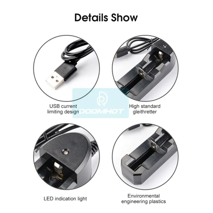 Doomhot%20%20Charger%20USB%2018650%20Lithium%20Fast%20Charger%20Rechargeable%204.2V%2018650%20Single%20Slot%20-%2012%20volt%20battery%20charger%20-%20Image%204
