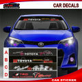 TOYOTA TRD Racing Car Universal Windshield reflective sticker Sport Windshield Banner Vinyl Decal Sticker CAR FRONT Windshield Glass Sticker.