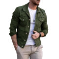 Men's Jacket 2023 New Mens Denim Jacket Slim Fit Fashion Casual Pocket Jacket Coat Men Handsome Spring Autumn Classic Red Coat.
