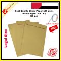 Envelope (Legal 10''x14'' ) and size liner Paper 150 GSM ( 50 pieces Bundle ). 