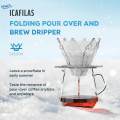 Pour over Coffee Filters Coffee Dripper Filter Cup Stylish Elegant Reusable Coffeeware Coffee Maker Dripper Coffee Funnel Drip for Home Cafe. 