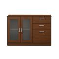 Meliff Crockery Cabinet 2 Closed Shelf and 3 Drawer, Dustproof And Oil Resistant Multifunctional Storage Cabinet Home Office & Kitchen (Urban Walnut) 30/48/14'. 