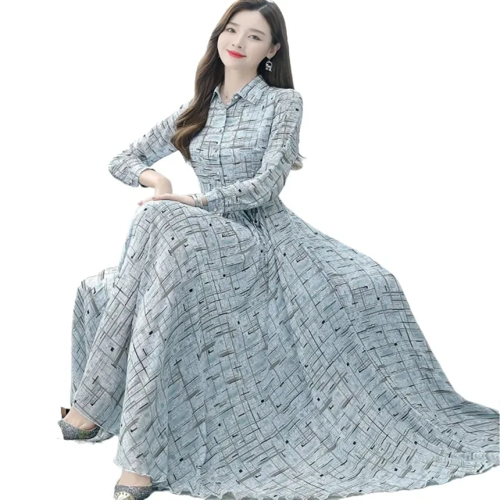 New%20Stylish%20Womens%20Digital%20Print%20Long%20Kurti%20Formal%20Long%20Shirt%20Step%20Gown%20Long%20Sleeve%20One%20Piece%20Dress%20-%20Image%203