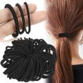 50pcs Women Black Hair Rubber Bands Hair Tie Ropes Elastic Hairband Ponytail Holders Headbands Scrunchies Girls Hair Accessories. 