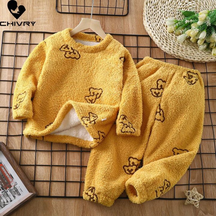 New%20Kids%20Autumn%20Winter%20Thicken%20Warm%20Flannel%20Pajamas%20Cute%20Cartoon%20O-neck%20Clothing%20Sets%20Baby%20Boys%20Girls%20Sleepwear%20Toddler%20Pyjamas%20-%20Image%203