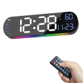 Digital Clock Wall LED Digital Alarm Clock Timing with Remote Control 13.7Inch,Auto Brightness,Dual Alarm Clock & Timer,for Bedroom, Gift.