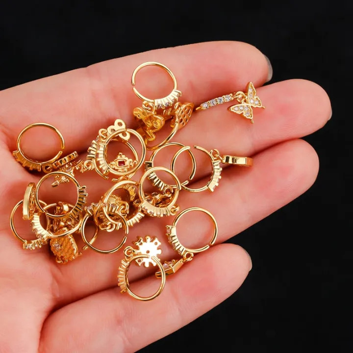 New%201PC%20Butterfly%20Heart%20Lucky%20Eye%20Dangle%20Hoop%20Nose%20Rings%20for%20Women%20Trendy%20Zircon%20Pendant%20Indian%20Nose%20Ring%20Nose%20Piercing%20Jewelry%20-%20Image%205