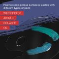 Clear Oval-Shaped Acrylic Painting Palette Transparent Plastic Artist Paint Color Mixing Trays - Non-Stick, Easy Clean, Mix Acrylic, Oil.