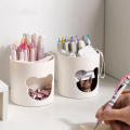 Compact Size Desk Organizer Versatile Use Cute Multi-Compartment Pen Holder Pencil Container for Home Office Student Desk Workstation Organizer Art Supplies Professional Use. 