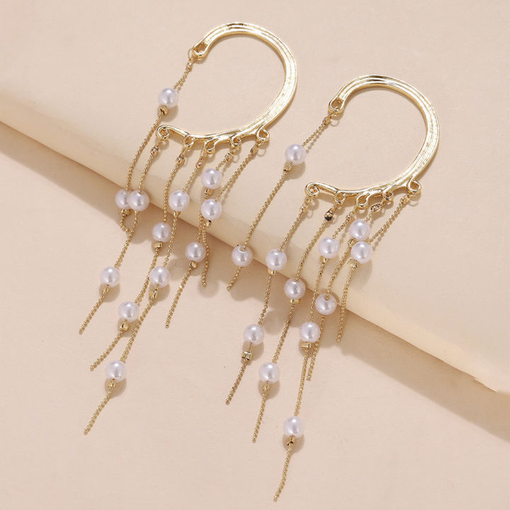 Women'S%20Jewelry%20Tassel%20Earrings%20Fashionable%20Gifts%20Golden%20Color%20%20Earrings%20Bohemia%20Style%20Dainty%20Design%20Drop%20Dangle%20Earrings%20for%20Party%20Wedding%20Daily%20Wear%20Gift%20For%20Her%20Bohemian%20Style%20Enthusiasts%20-%20Image%202