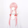 ccutoo Synthetic Gasai Yuno Wig Long Pink Hair Wig Anime Future Diary Cos Hair Cosplay Wig + red ribbon+ wig cap. 