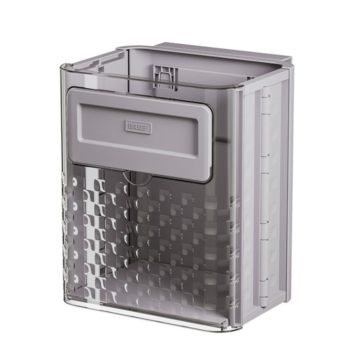 1 Piece Hanging Kitchen Trash Can Garbage Bin Gray Plastic Cabinet Waste Bin Kitchen Compost Can Garbage Can
