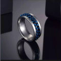 Stainless Steel Punk Chain Ring For Men. 