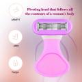 Mini Razors for Women Non Slip Shaving Razor with Travel Case 6 Blades Remove Hair Manual Compact Trimmer for Arm Armpit Thigh. 