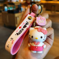 Cartoon Anime Hello Kitty Keychain Sanrio Pendant Kawaii Key Chain Car Keyring Mobile Phone Bag Hanging Jewelry Kids Gifts. 