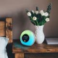 Migeet Smart Touch Light USB Color BT Speaker Night Light with LCD Clock Display Adjustable Alarm Clock Musical Sleep Lamp 5Watt White.