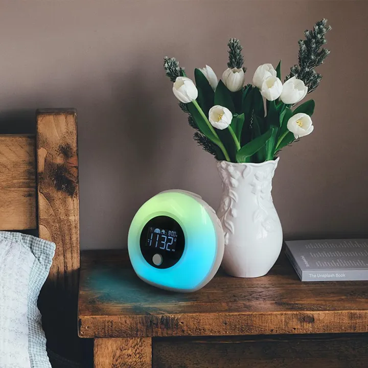 Migeet%20Smart%20Touch%20Light%20USB%20Color%20BT%20Speaker%20Night%20Light%20with%20LCD%20Clock%20Display%20Adjustable%20Alarm%20Clock%20Musical%20Sleep%20Lamp%205Watt%20White%20-%20Image%206