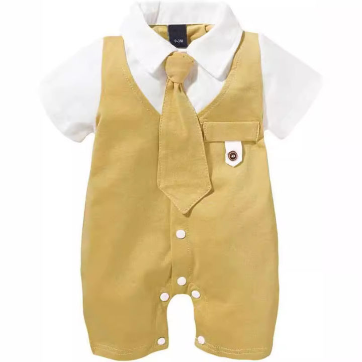 Baby%20boy%20short%20sleeve%20gentleman%20tie%20haga%20suit%20amazon%20-%20Image%203