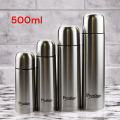 1 pcs Prestige Thermopro Insulated Bottle - 500ml Stainless Steel Vacuum Flask, Stylish Silver Finish for Everyday Needs. 