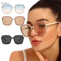 Outdoor Gradient UV Blocking Square Sunglasses Women Fashion Big Frame Sun Glasses Vintage Shades Eyewear Sunglasses. 