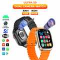 Ultra S9 Android 5g Smartwatch With Dual Camera 4GB/64GB – (Body Color-Golden with double Straps). 