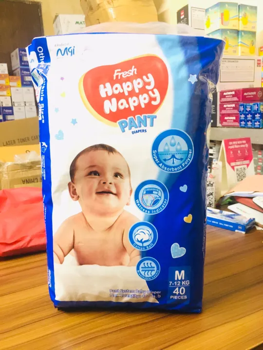 Fresh%20Happy%20Nappy%20Pant%20Diaper%20Size-M%20for%207-12%20Kg%2040%20Pcs%20-%20Image%202