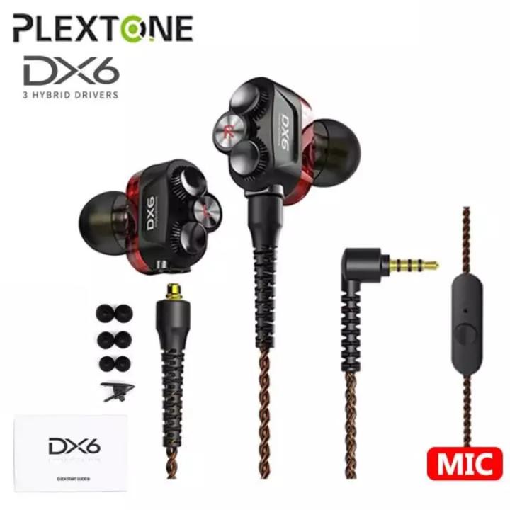 Plextone DX6 Hybrid Drivers Detach Earphone Gaming In-Ear