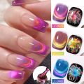 LILYCUTE Sparkling 7ml Cat Magnetic Gel Nail Polish Double Light Rainbow Effect Semi Permanent Soak Off UV LED Varnish Manicure. 