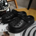 Shoes women's va clogs solea beach sandals 4 summer non-slip ladies 202 closed-toe platform slippers ladies cut-out E. 