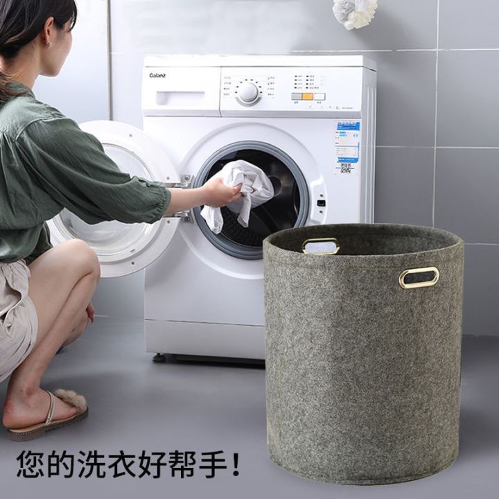 Cross-border felt debris storage bucket dirty clothes storage basket thickened dirty clothes basket children's toy storage bucket