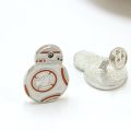 【TianYu Mall】Top Grade Shirt Cuff Links Movie Star Wars Cuff Button Force Awakens BB8 BB-8 Droid Action Figure Cufflinks.