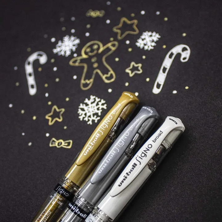 Uni-ball%20Rollerball%20Gel%20Impact%20Pen%20Silver%20-%20Image%202