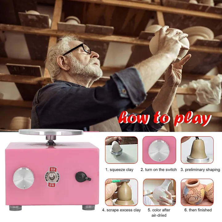 Kids%20Pottery%20Machine,%20Mini%20Pottery%20Wheel%20Compact%20Size%20100-240V%20for%20Kids%20-%20Image%209