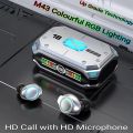 M43 TWS Bluetooth 5.3 Wireless Earbuds Stereo Sound Earphones Led Power Display Gaming Headsets Noise Cancelling Headphones With Charging Case. 