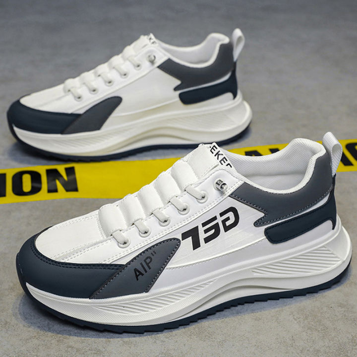 Forrest Gump Men's Shoes Autumn Casual Sports Skate Shoes Slip-on Light Running Shoes Letter Printed All-Matching White Shoes
