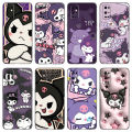Cute Kawaii Kuromi Phone Case For OnePlus 9 10 ACE 2V Pro 9RT 10T 10R 11R Nord CE 2 3 Lite N10 N20 N30 5G Black Silicone Cover. 