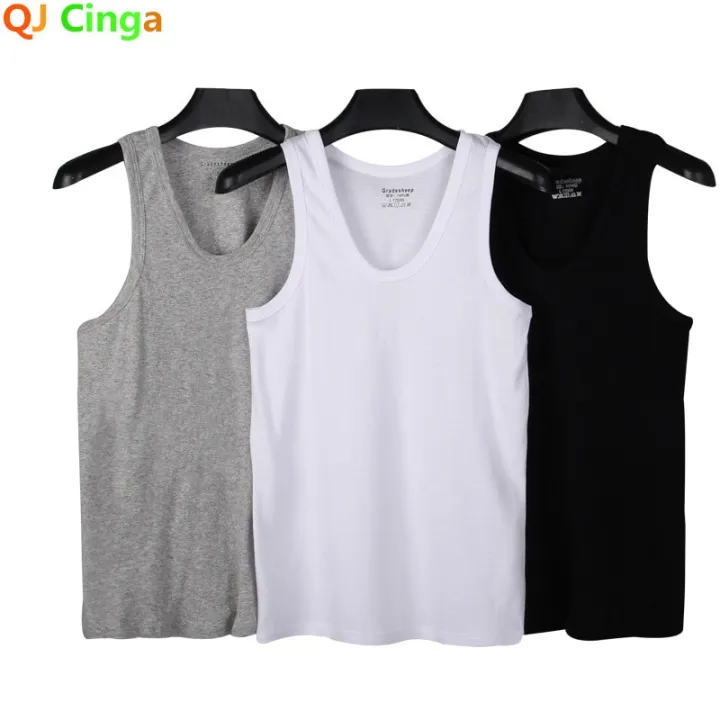 Summer%20New%20White%20Men%20Cotton%20TaTop%20Fitness%20Sleeveless%20Srt%20T%20Shirt%20Elegant%20Man%20Bottoming%20Tees%20Streetwear%20White%20Tanks%20-%20Image%203