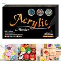 Acrylic Paint Markers Set Brush Tip Art Supplies, Acrylic Pens Waterproof Acrylic Paint Pens for Painting, Stone, Kids,Coloring, Brush Lettering. 
