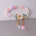 Shimmering Floral Beaded Bracelet for Girls.
