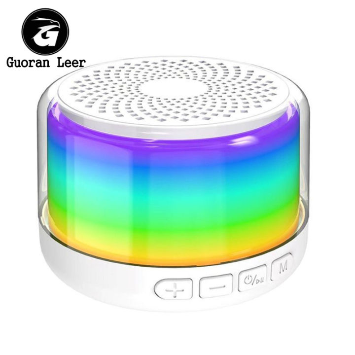 Portable Wireless Speaker Micro TF Card Player RGB Luminous Mini Surround Sound Bass Speaker For Home Outdoor