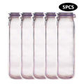 【Exclusive Offer】 5PCS Reusable Mason Jar Bottles Bags Nuts Candy Cookies Bag Waterproof Seal Fresh Food Storage Bag Snacks Sandwich Zip Lock Bags.
