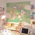 Sanrio Cartoon Poster Wall Stickers Girl Room Decoration Wall Stickers Hello Kitty Kuromi Cinnamoroll Bedroom Wall Decoration.
