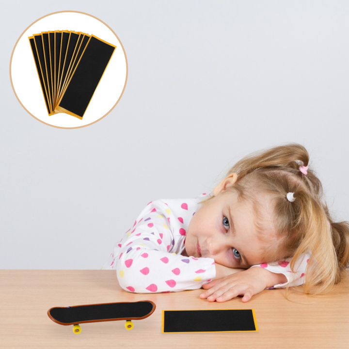 10pcs%20Finger%20Skateboard%20Grip%20Tape%20Decorative%20Toys%20Fingerboard%20Deck%20Sandpaper%20Finger%20Longboard%20for%20Rocker%20-%20Image%202