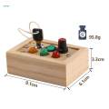 3 Colors Buttons Busy Board Wood Control Panel Learning Games Early Educational Fine Motor Skill Activity Sensory Board for Kids Activities.